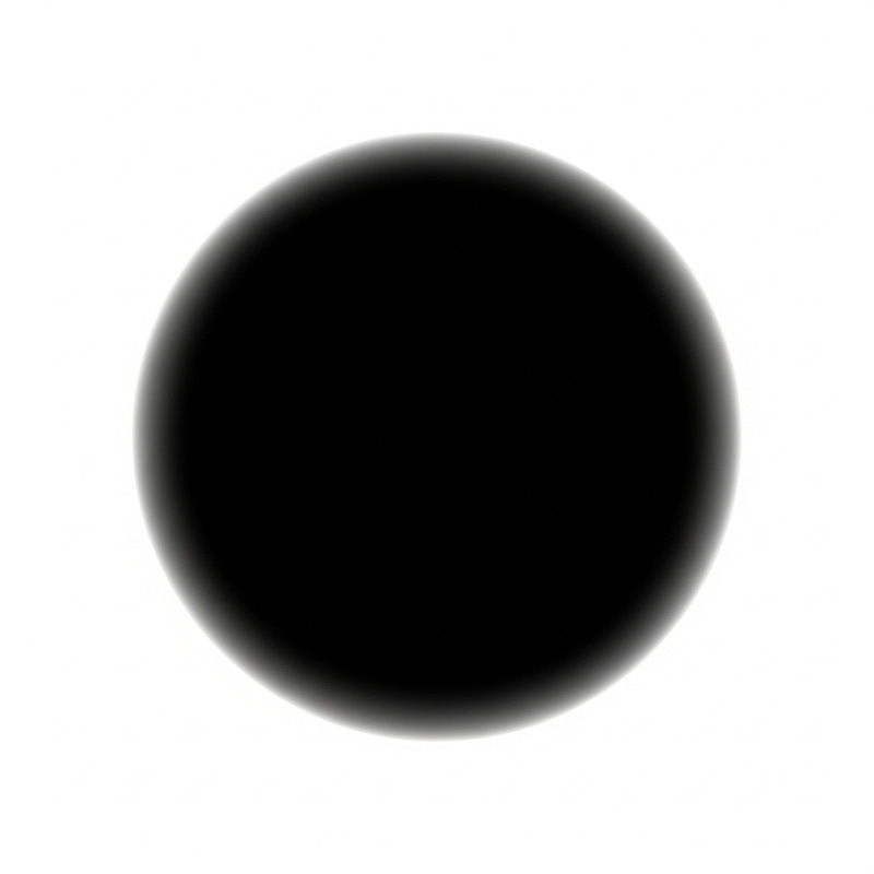 Black Ball on White Background