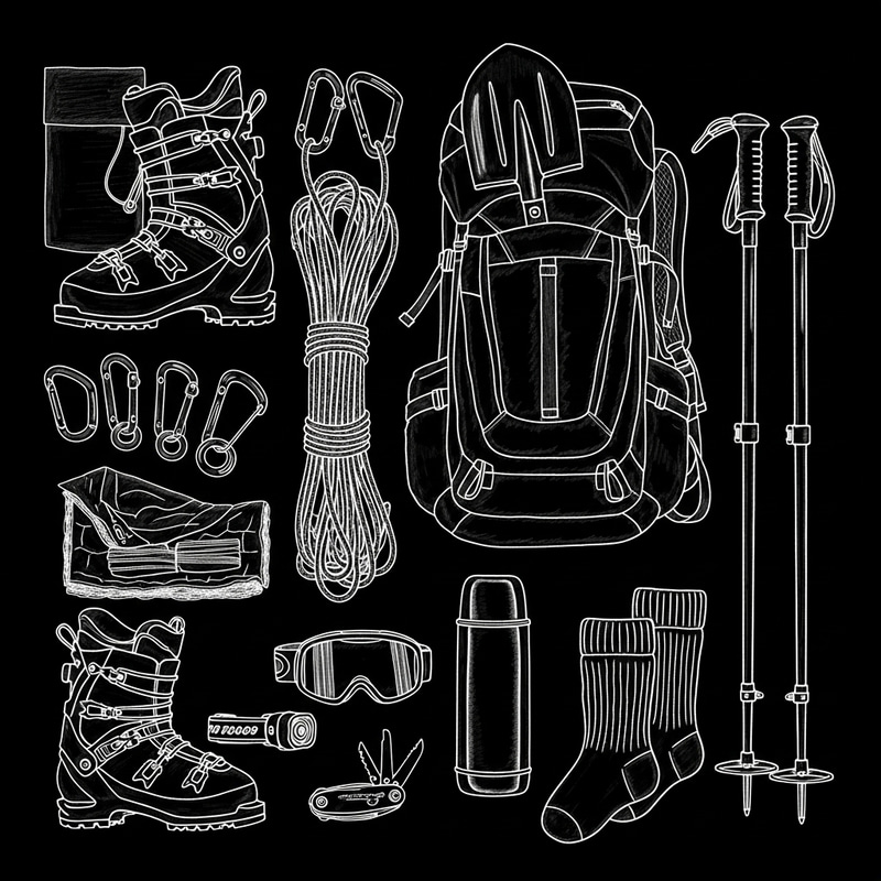 Backcountry Skiing Gear: Boots, Backpack, Rope, Carabiners & More Backcountry Skiing Gear: Boots, Backpack, Rope, Carabiners & More