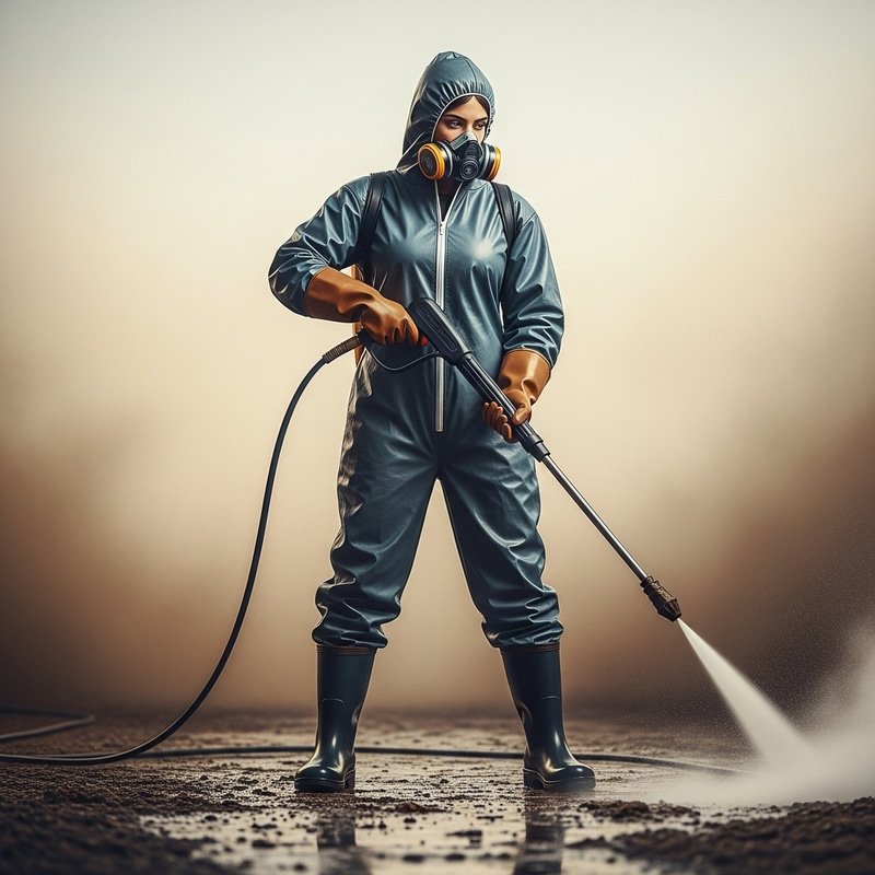 Heroic Middle-Eastern Female High Pressure Cleaner | Cleaning Superhero Heroic Middle-Eastern Female High Pressure Cleaner | Cleaning Superhero