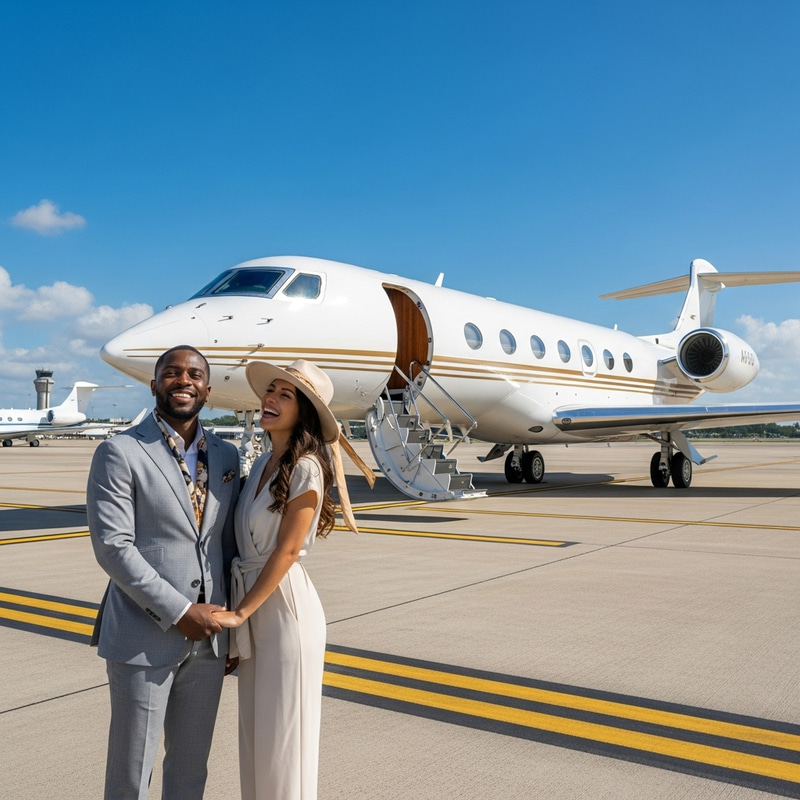 Private Jet Adventure with Happy Couple