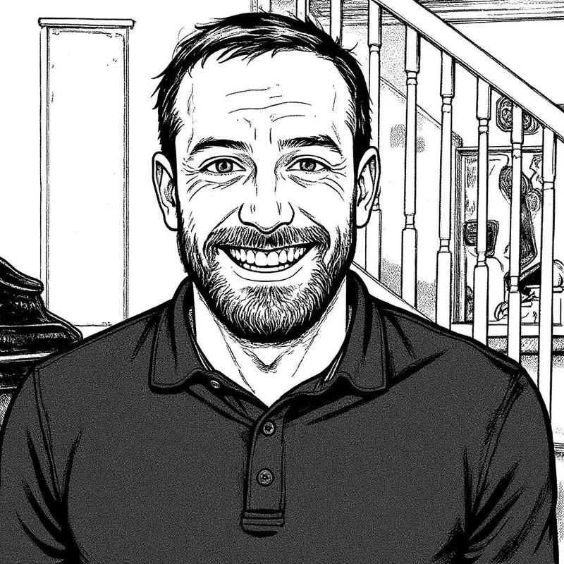 Black and White Manga Illustration