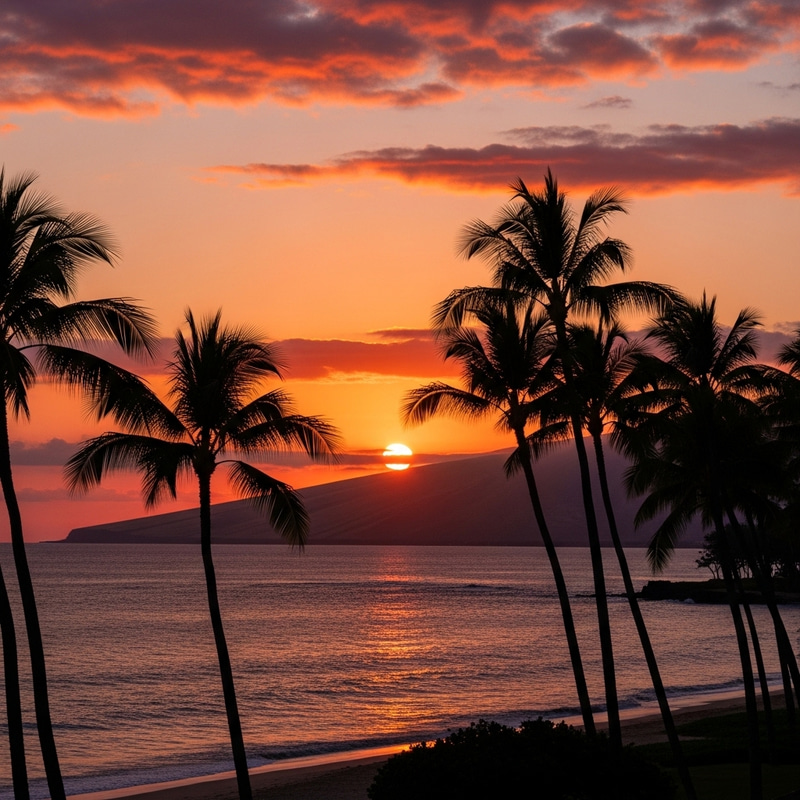 Tranquil Sunset in Hawaii | Stunning Ocean View Tranquil Sunset in Hawaii | Stunning Ocean View