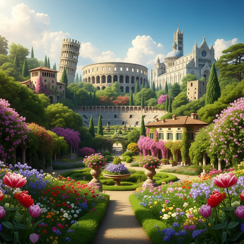 Springtime Mystery in Iconic Italian Gardens