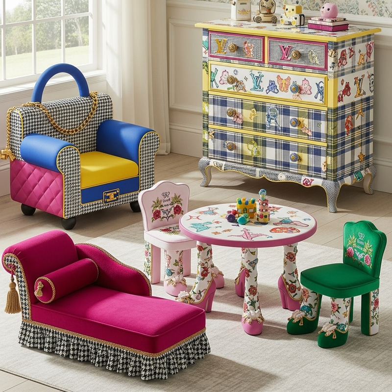 Luxury Gucci-Inspired Children's Furniture | Chic Designs & Vibrant Colors Luxury Gucci-Inspired Children's Furniture | Chic Designs & Vibrant Colors