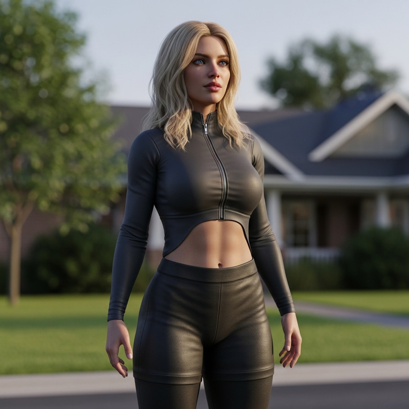 Full Body View of Blonde Blue-Eyed Female | 8K Ultra HD in Sydney Sweeney Style Full Body View of Blonde Blue-Eyed Female | 8K Ultra HD in Sydney Sweeney Style