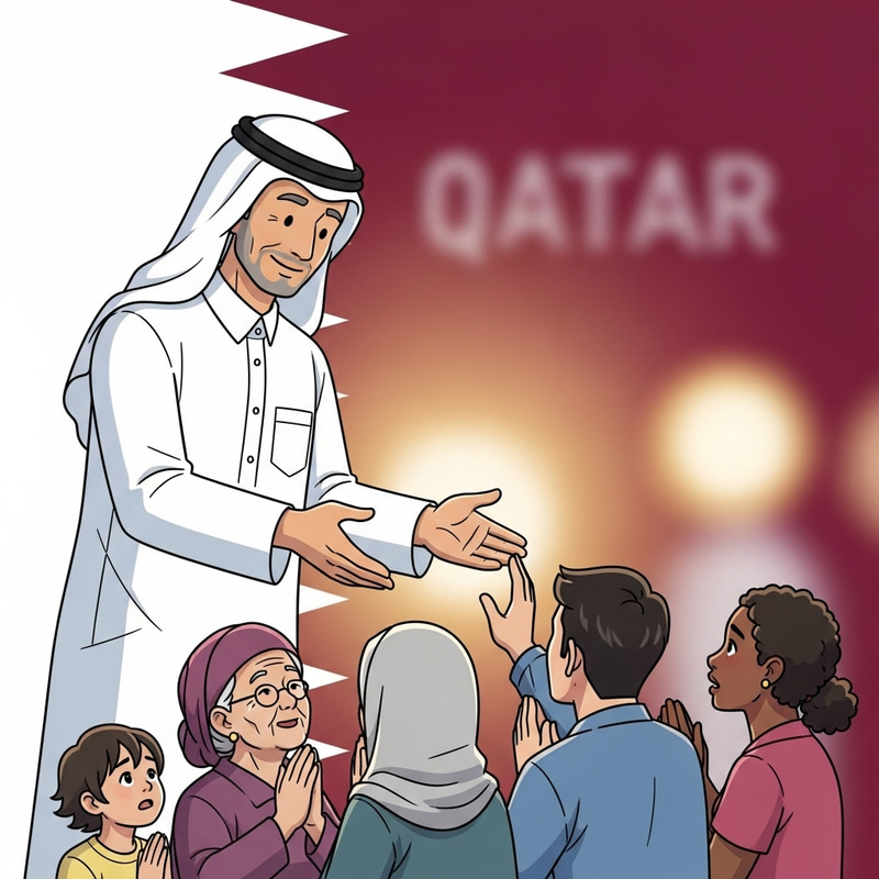 Qatar's Aid to Those in Need | Illustration Qatar's Aid to Those in Need | Illustration