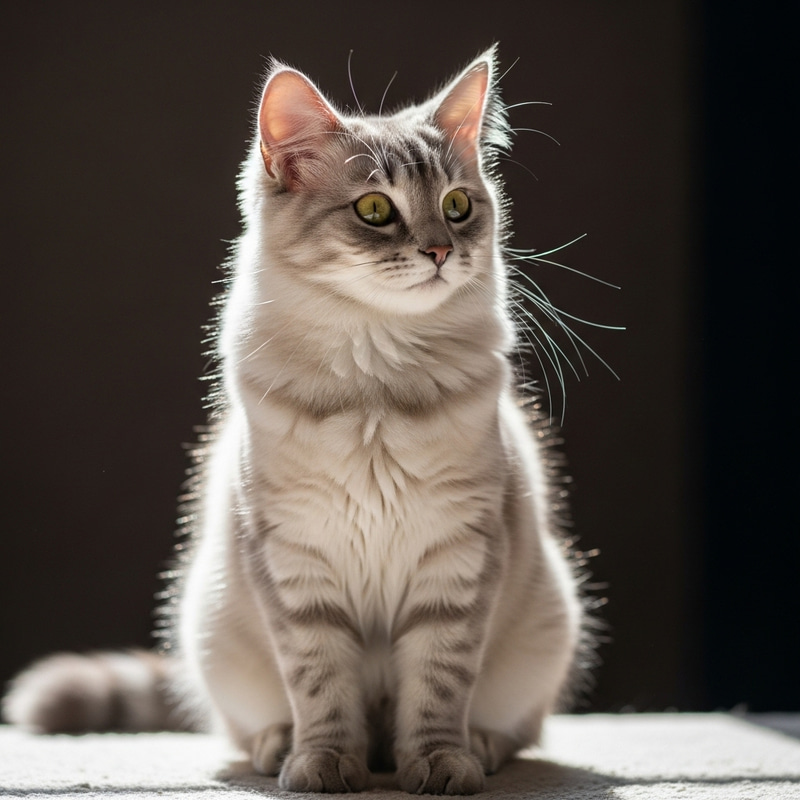 Cute Cat with Fluffy Fur - Mesmerizing and Elegant Cute Cat with Fluffy Fur - Mesmerizing and Elegant