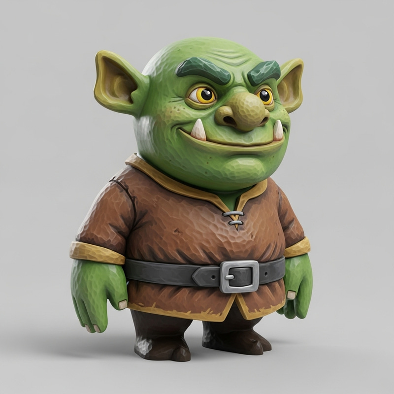 Cute Mini Ogre Model for FDM 3D Printing
