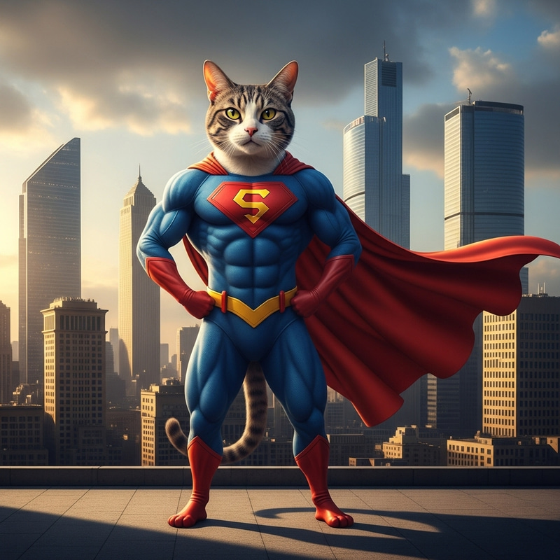 Superhero Cat - Saving the City Superhero Cat - Saving the City