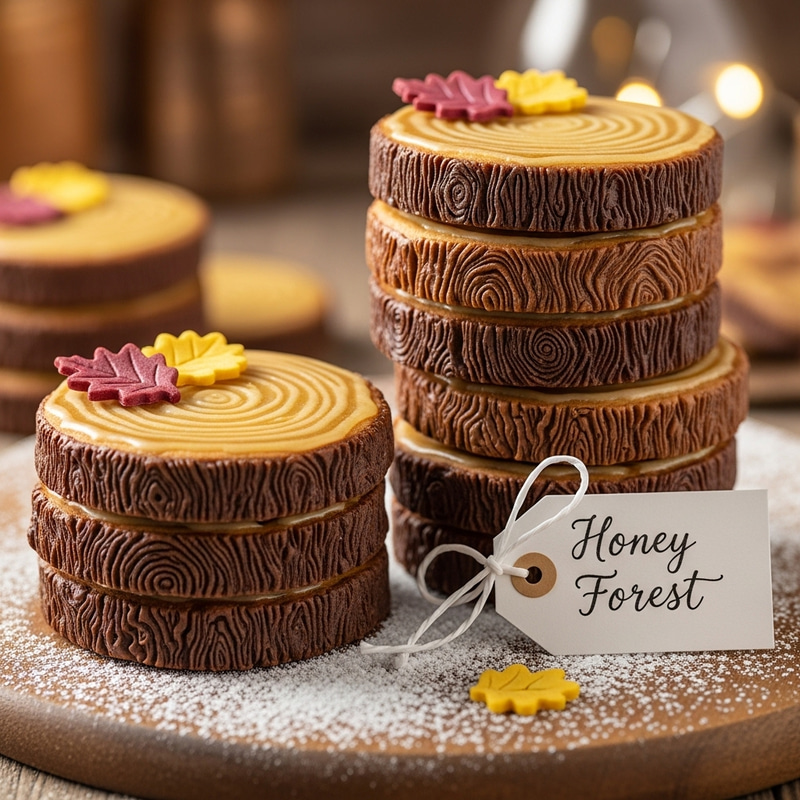 Tree Trunk Shaped Honey Forest Gingerbread Cookie Tree Trunk Shaped Honey Forest Gingerbread Cookie