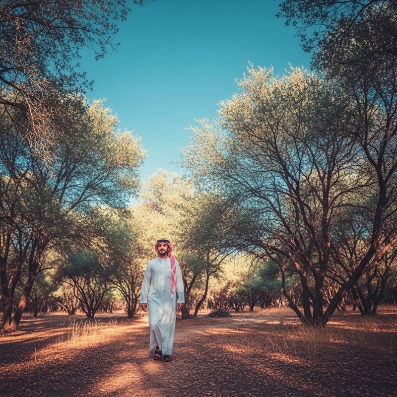 Serene Stroll Through a Vibrant Forest Serene Stroll Through a Vibrant Forest