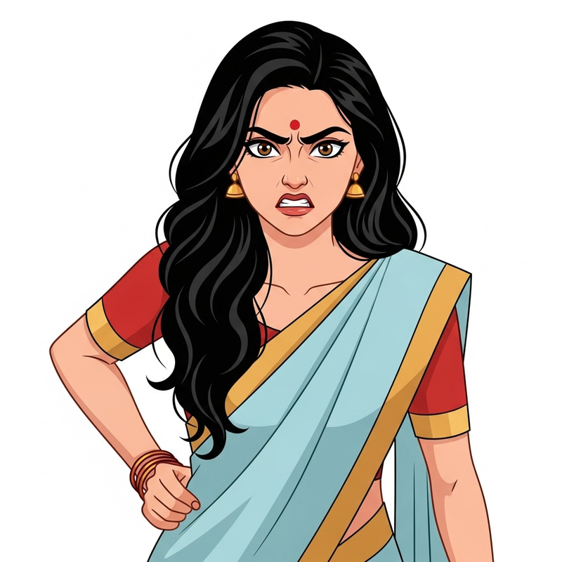 Provoking Anger: A South Asian Woman in Saree