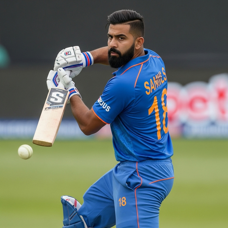 Virat Kohli - Accomplished Cricket Star in Blue Attire Virat Kohli - Accomplished Cricket Star in Blue Attire
