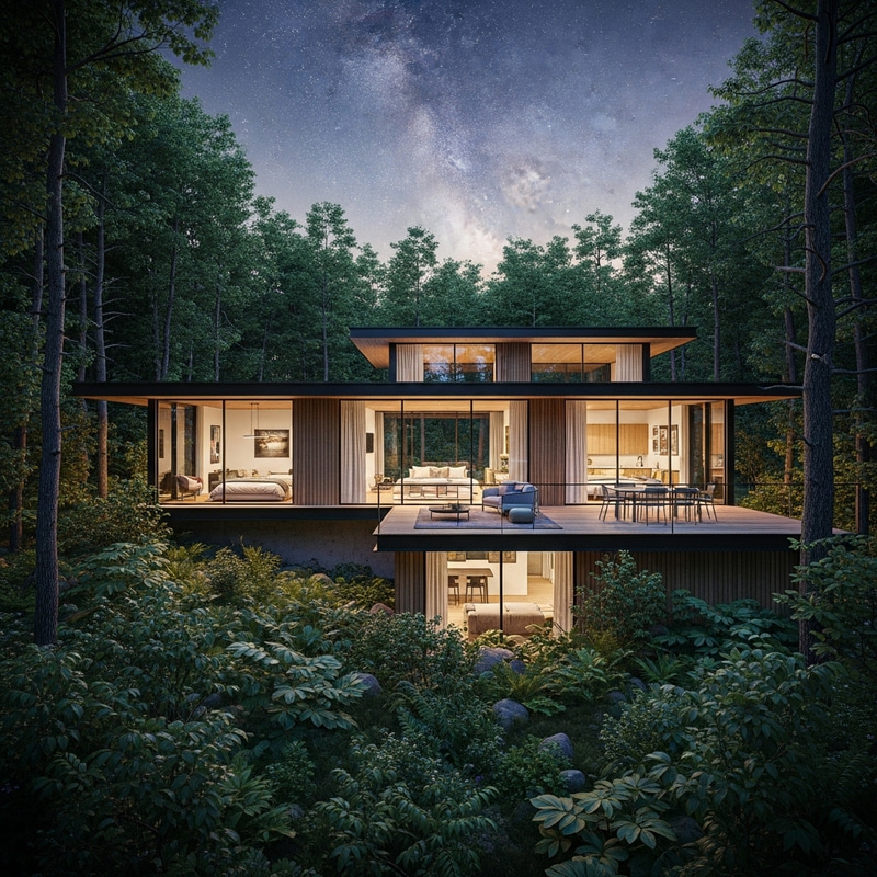 Modern House Nestled in Heart of Dense Forest