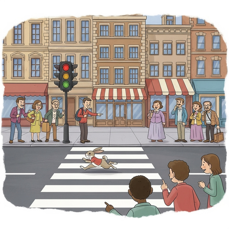 Pedestrian Crossing with Zebra and Traffic Light Pedestrian Crossing with Zebra and Traffic Light