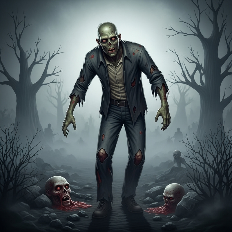 Terrifying Zombie Illustration Terrifying Zombie Illustration