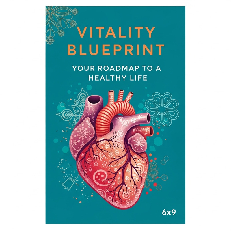 Vitality Blueprint: Heart Health Book Cover Design Vitality Blueprint: Heart Health Book Cover Design