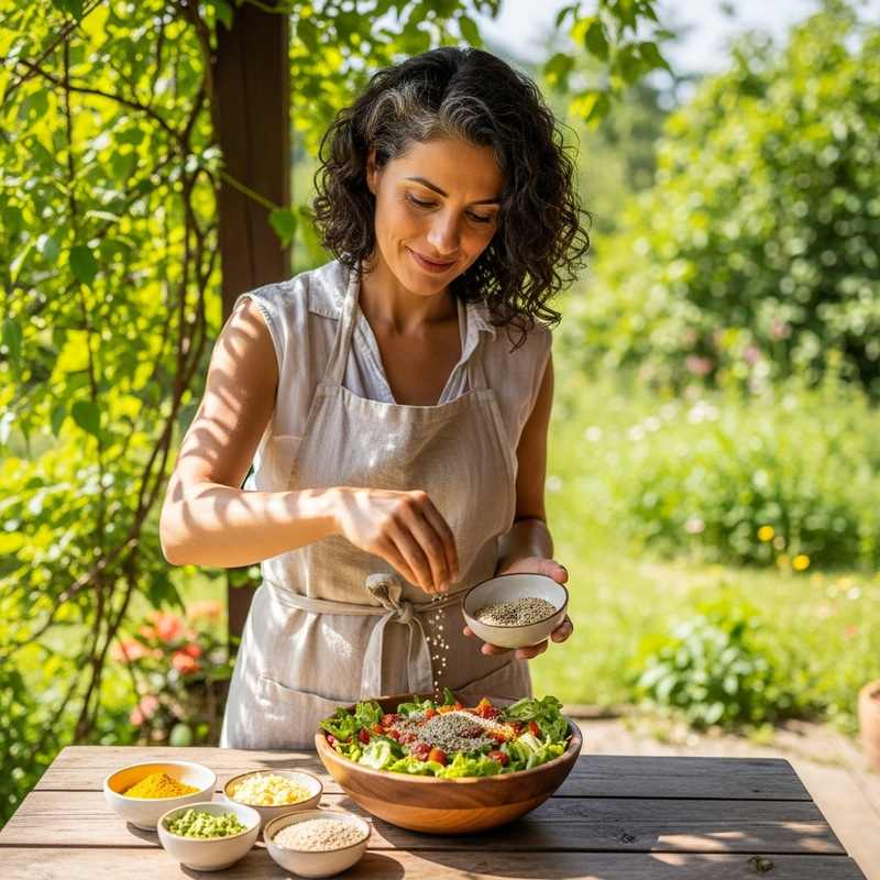 Healthy Salad Recipe with Hemp Seeds Healthy Salad Recipe with Hemp Seeds