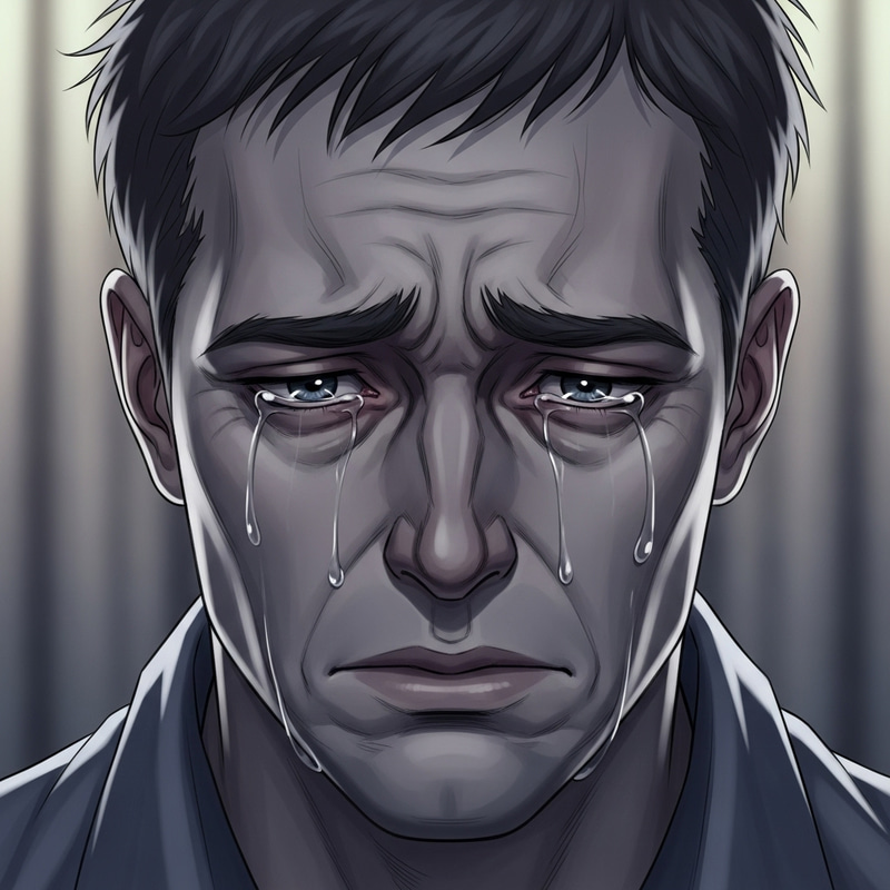 Melancholic Man Illustration | Emotional Sorrow Melancholic Man Illustration | Emotional Sorrow