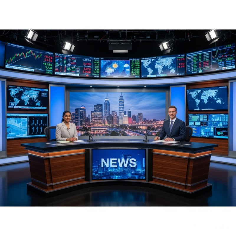 Professional News Studio Setup for Top-Notch Broadcasts