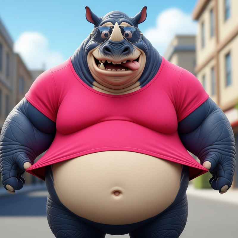 Silly Snorlax in Pink Shirt and Aviator Sunglasses Silly Snorlax in Pink Shirt and Aviator Sunglasses