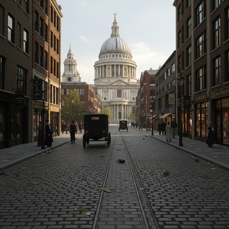 Victorian London: Cobblestone Streets and St. Paul's