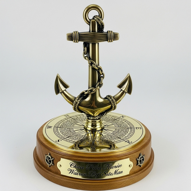 Anchor and Compass Trophy Design | Nautical Theme Craftmanship Anchor and Compass Trophy Design | Nautical Theme Craftmanship