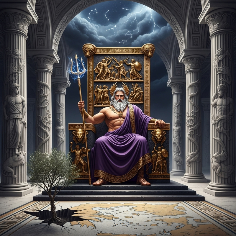 Hyper-Realistic Zeus Throne Room Art