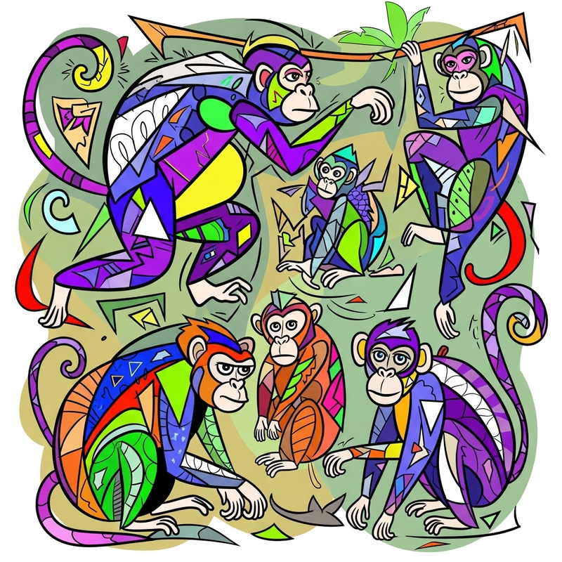 Monkeys with Abstract and Exaggerated Traits Monkeys with Abstract and Exaggerated Traits
