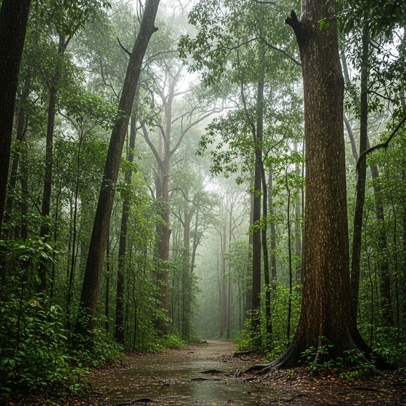 Rain in the Forest - Tranquil Nature Photography