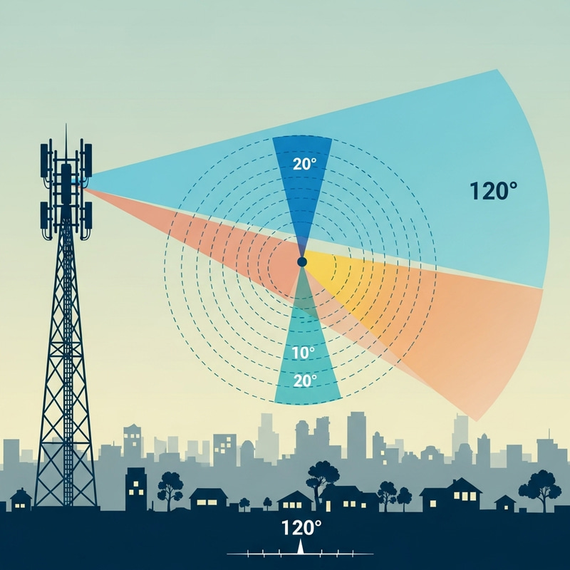 Base Station Signal Transmission | 120° Horizontal, 20° Vertical Beam Width