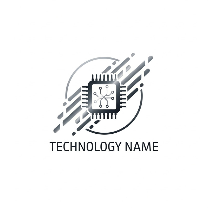 Modern Minimalist Technology Logo Design Modern Minimalist Technology Logo Design