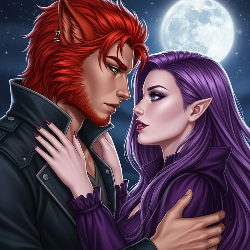 Passionate Werewolf-Vampire Love Story: Enchanted Beings Embrace