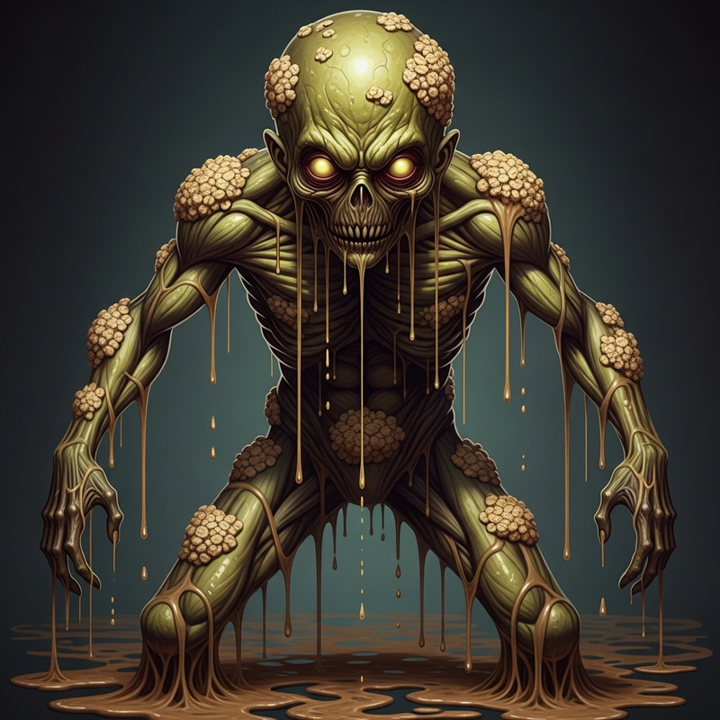 Filthy Humanoid Monster: Mucus & Oatmeal Horror Filthy Humanoid Monster: Mucus & Oatmeal Horror