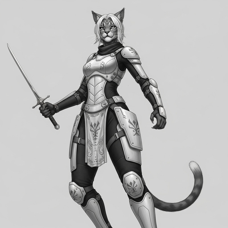 Humanoid Feline Warrior - Robust and Agile Combatant Humanoid Feline Warrior - Robust and Agile Combatant