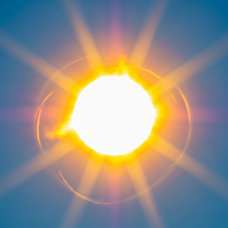 Sun at Zenith: Nature's Fiery Splendor Sun at Zenith: Nature's Fiery Splendor