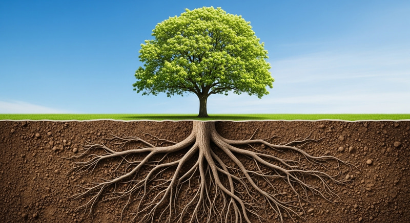 Stunning Tree and Root System in Hyper-Realistic Art Stunning Tree and Root System in Hyper-Realistic Art