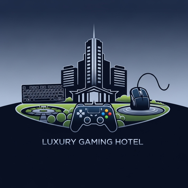Luxury Hotel & Gaming Fusion Logo Design | Real-world to Digital Fun