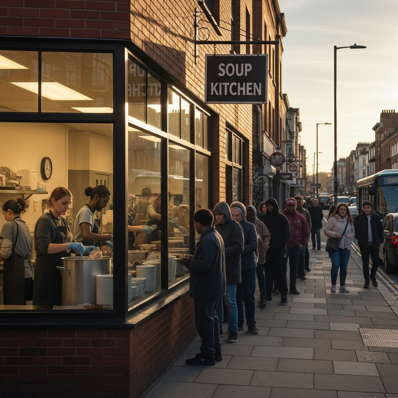 Soup Kitchen in the Heart of the City Soup Kitchen in the Heart of the City