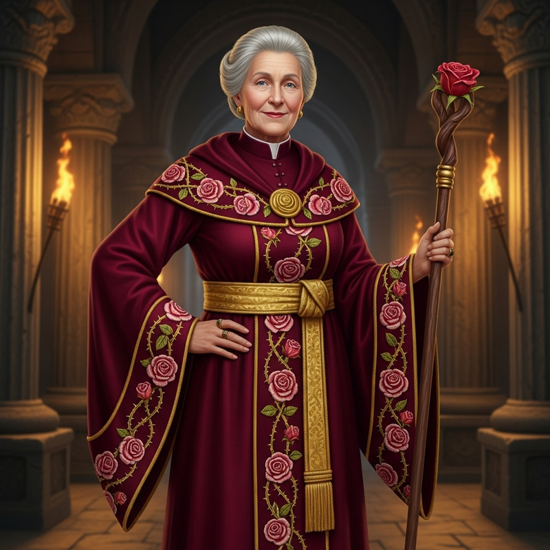 Wise High Priestess with Graceful Robe Wise High Priestess with Graceful Robe