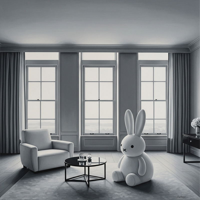 Modern Minimalist Interior Design in Black & White Modern Minimalist Interior Design in Black & White