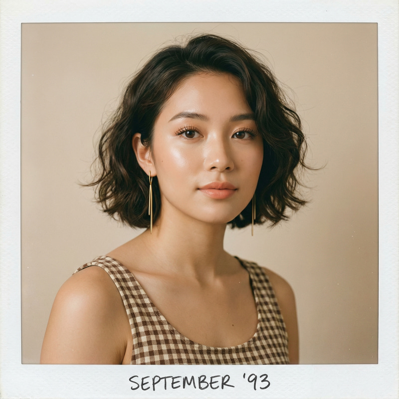 Elegant Portrait of a Young Woman in Minimalist Style Elegant Portrait of a Young Woman in Minimalist Style