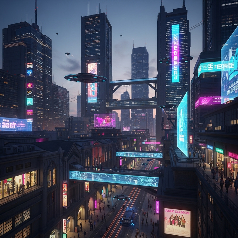 Exploring Futuristic Cyberpunk Cityscapes