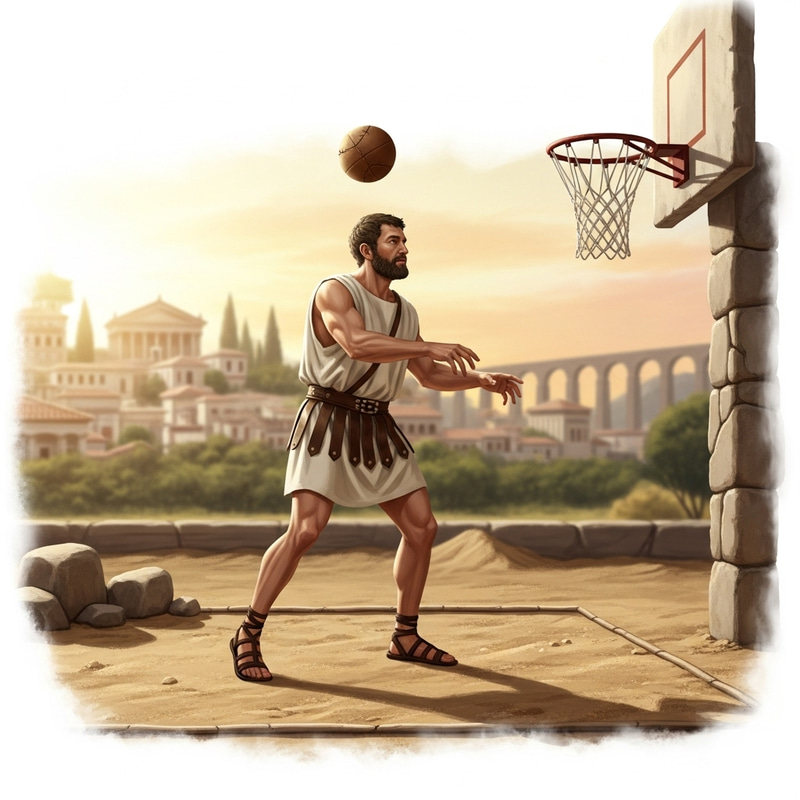 Ancient Basketball Player Illustration Ancient Basketball Player Illustration