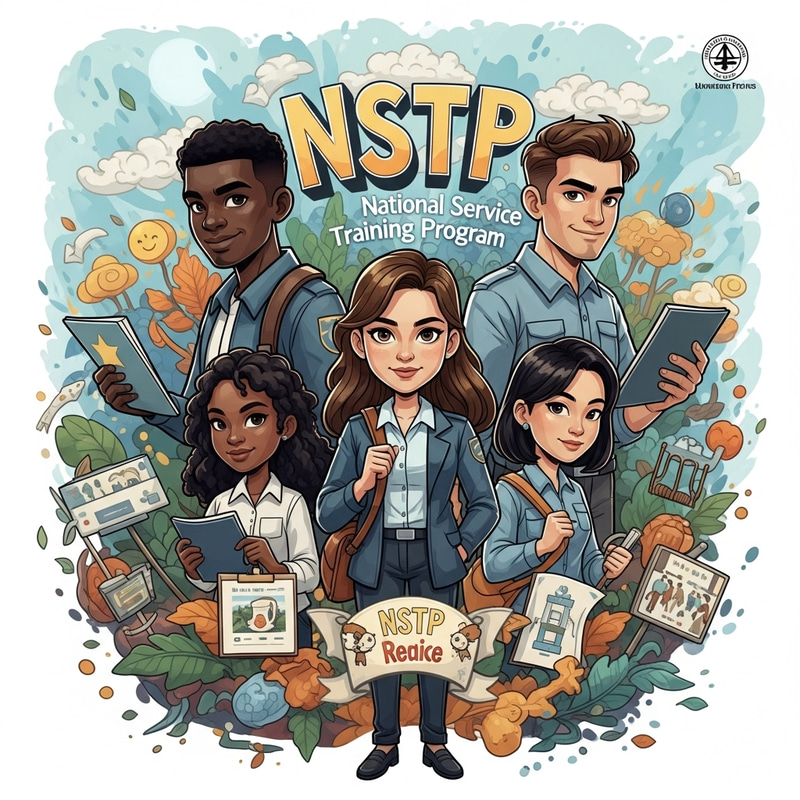 Vibrant NSTP Poster for CTU | Diverse Cartoon Characters Vibrant NSTP Poster for CTU | Diverse Cartoon Characters