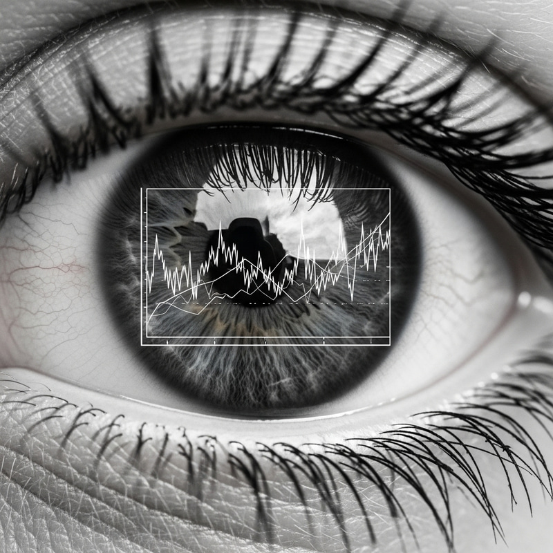 Observational Eye with Line Graph Design Observational Eye with Line Graph Design