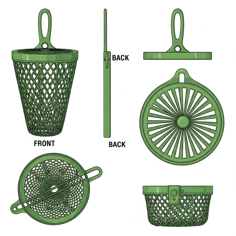 Green Trash Catcher: Compact Waste Net Trap Design Green Trash Catcher: Compact Waste Net Trap Design