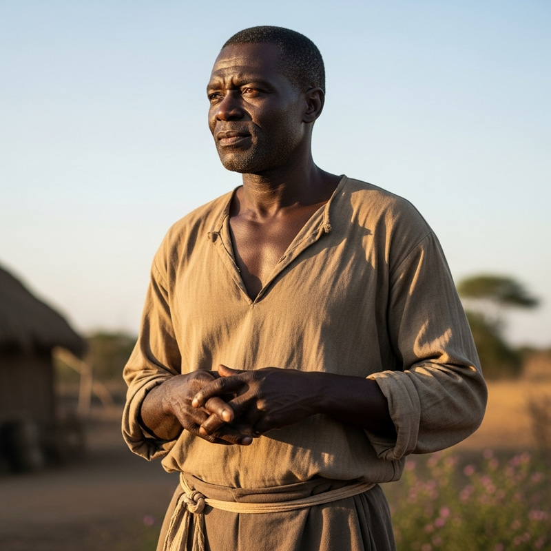 Kunta Kinte - Enigmatic Man in Authentic West African Garb Kunta Kinte - Enigmatic Man in Authentic West African Garb