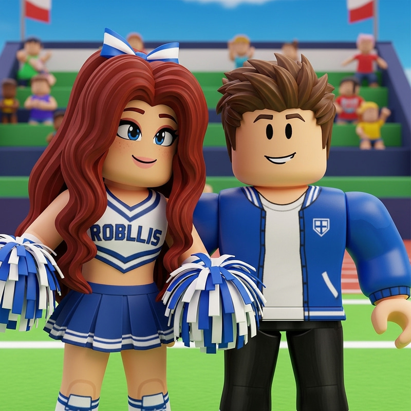 Cute Roblox Cheerleader Girl & Boyfriend: Brown Hair Love Story Cute Roblox Cheerleader Girl & Boyfriend: Brown Hair Love Story