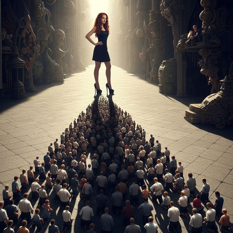 Giantess in Stilettos: Surreal Heights of Wonder